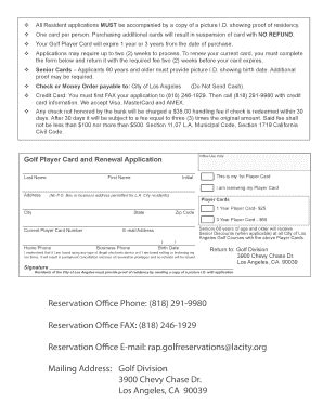 los angeles county senior golf card